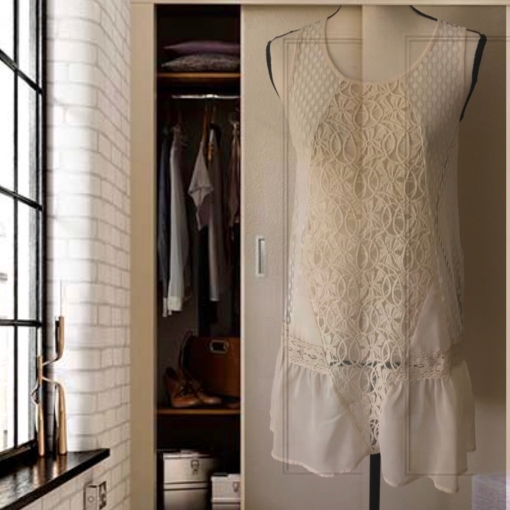 Final Sale A’Reve Cream Lace Mini Dress